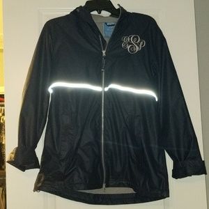 Charles River navy raincoat